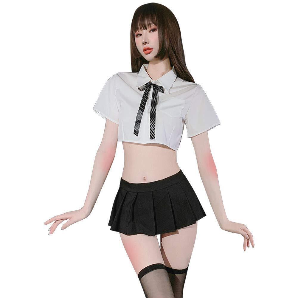 7111 School Girl Outfit Lingerie Japanese Role Play Sexy Costume Babydoll